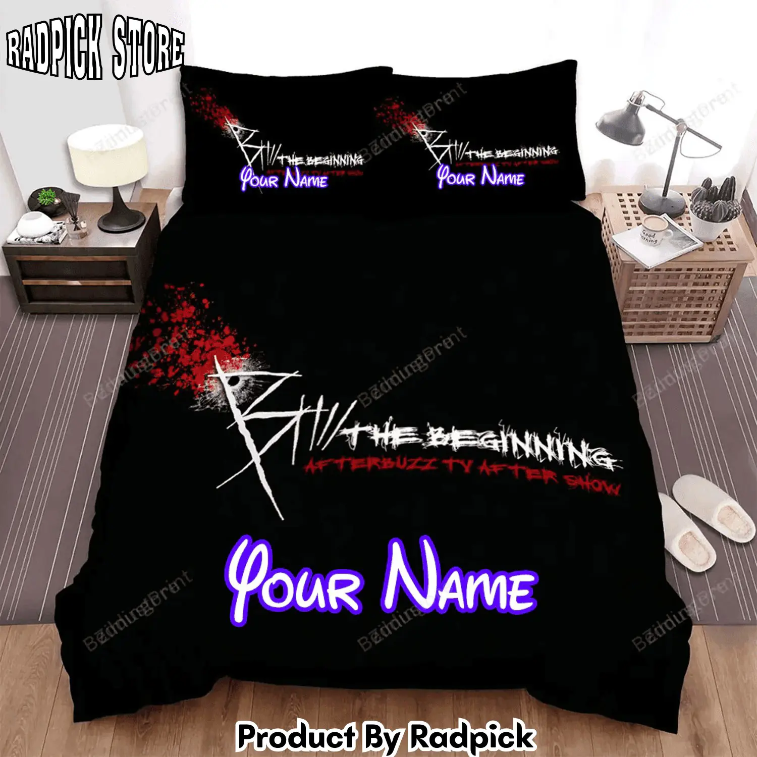 Radpick b the beginning official anime logo bed sheets spread duvet cover personalized name bedding sets rp3278537